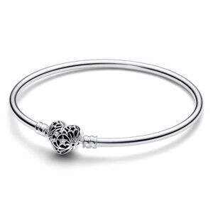 Pandora Celestial Heart Clasp Bangle Sterling silver-593400C01 - NEW IN BOX